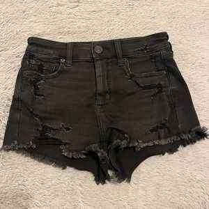 American Eagle Hi-Rise Shortie Jean Shorts